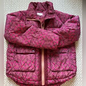 Nümph Women's Pink Floral Puffer Jacket